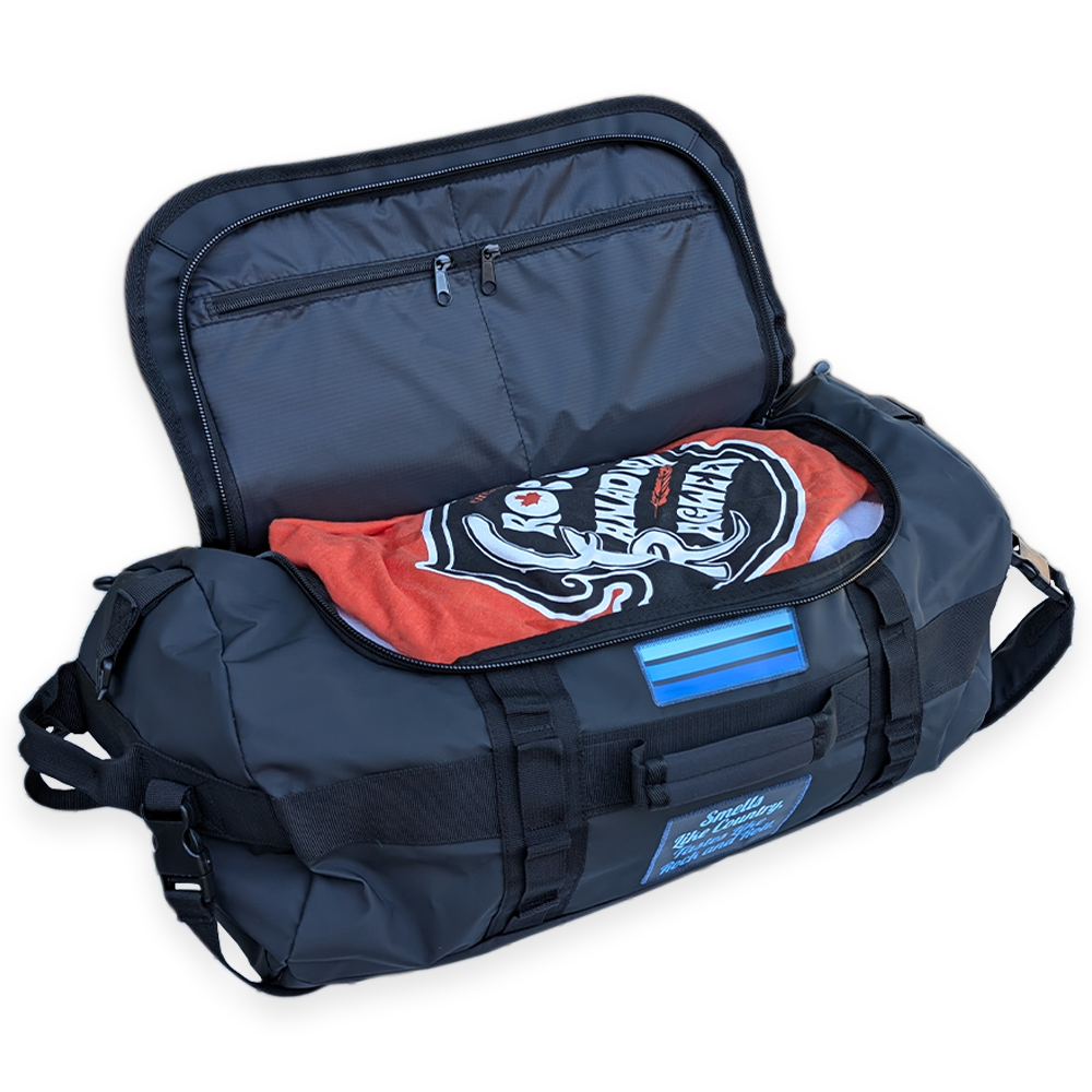Duffel Backpack (45L) - CCR Logo / "Smells Like Country"