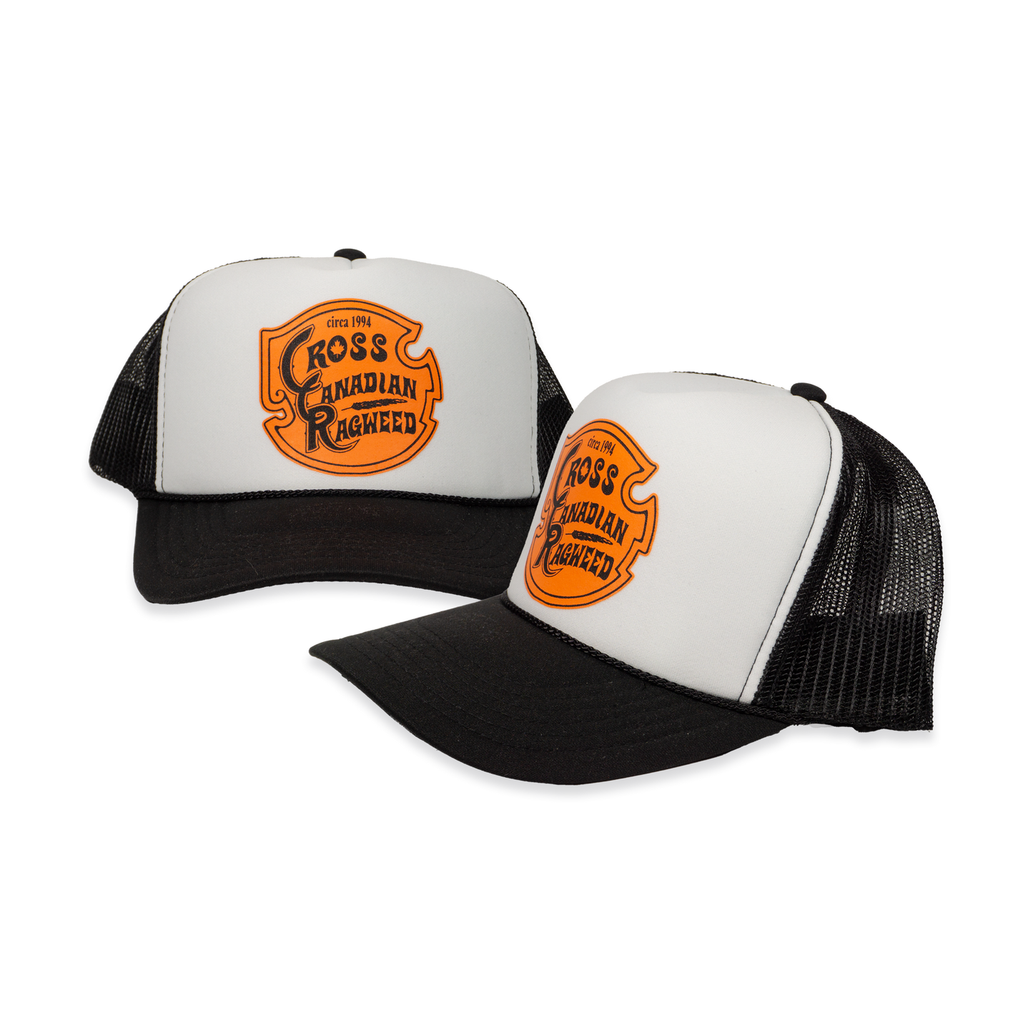 Logo Foam Panel Trucker Hat (Black Mesh)