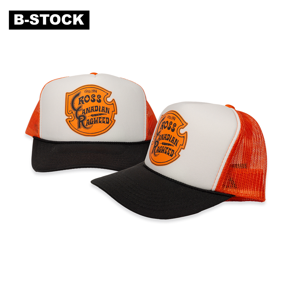 Logo Foam Panel Trucker Hat (Orange Mesh) - B-STOCK