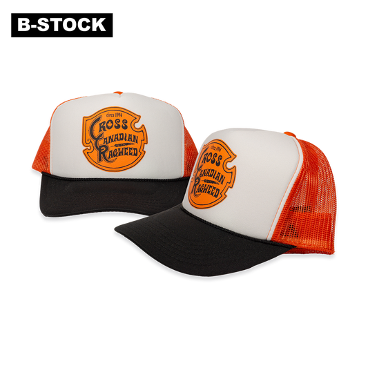 Logo Foam Panel Trucker Hat (Orange Mesh) - B-STOCK
