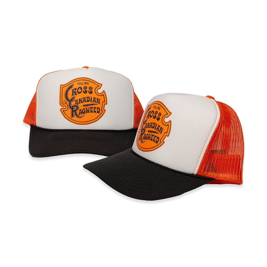 Logo Foam Panel Trucker Hat (Orange Mesh)