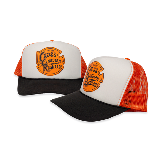 Logo Foam Panel Trucker Hat (Orange Mesh)