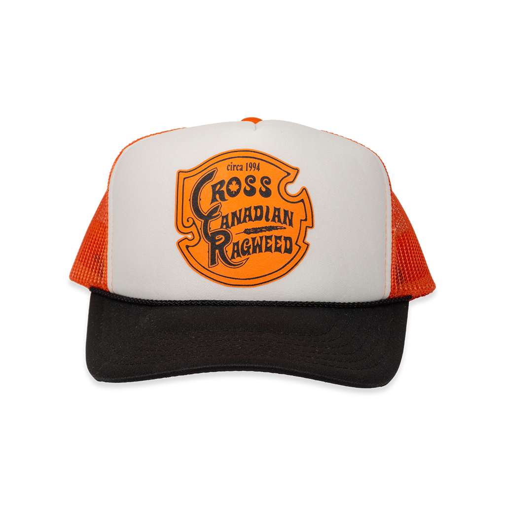 Logo Foam Panel Trucker Hat (Orange Mesh)