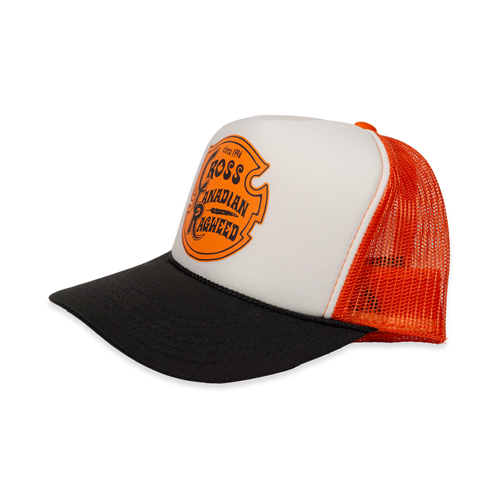 Logo Foam Panel Trucker Hat (Orange Mesh)