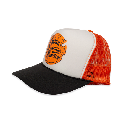 Logo Foam Panel Trucker Hat (Orange Mesh)